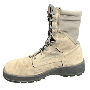 Wellco Air Force TW Sage Green Suede Combat Boots Mens 10 W Vibram Safe-to-Fly